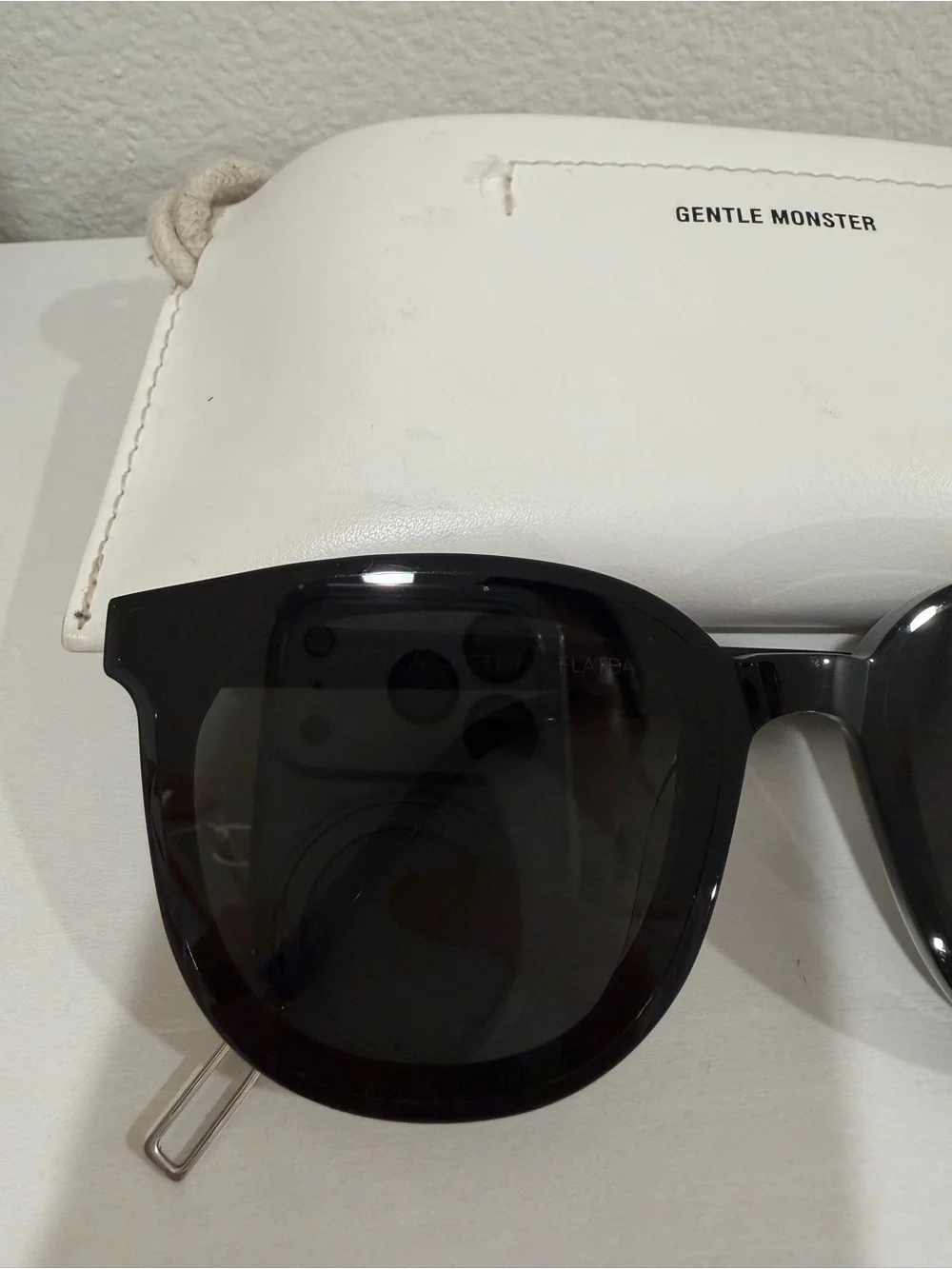 GENTLE MONSTER Black Gloss Cat-Eye Sunglasses